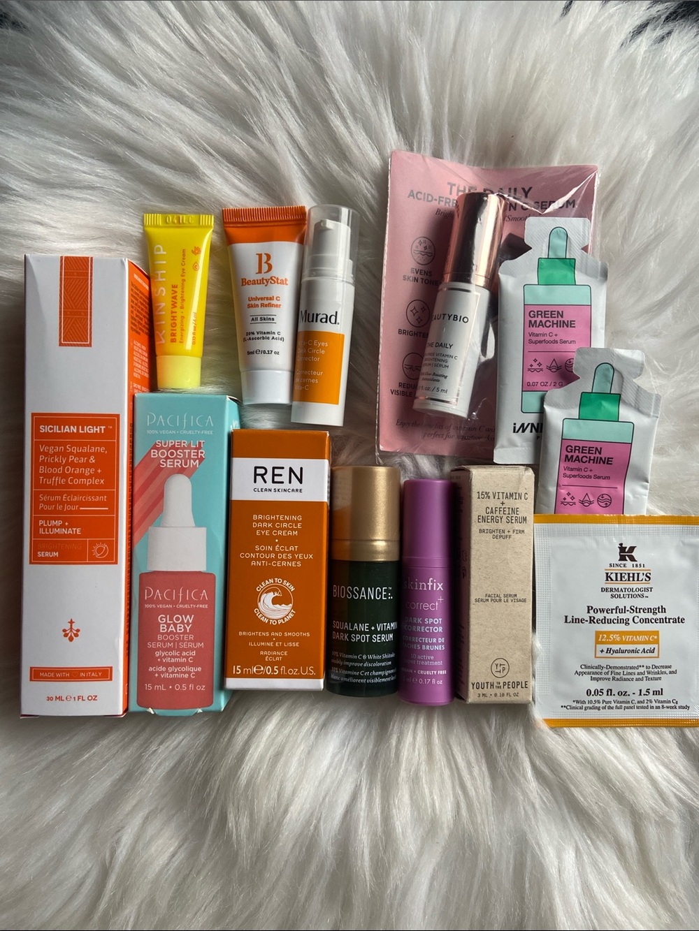 Brightening Vitamin C Skincare Sample Bundle; REN Biossance Skinfix Murad & More